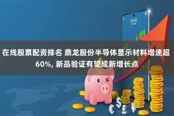 在线股票配资排名 鼎龙股份半导体显示材料增速超 60%, 新品验证有望成新增长点
