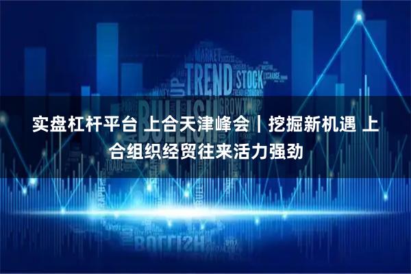 实盘杠杆平台 上合天津峰会｜挖掘新机遇 上合组织经贸往来活力强劲